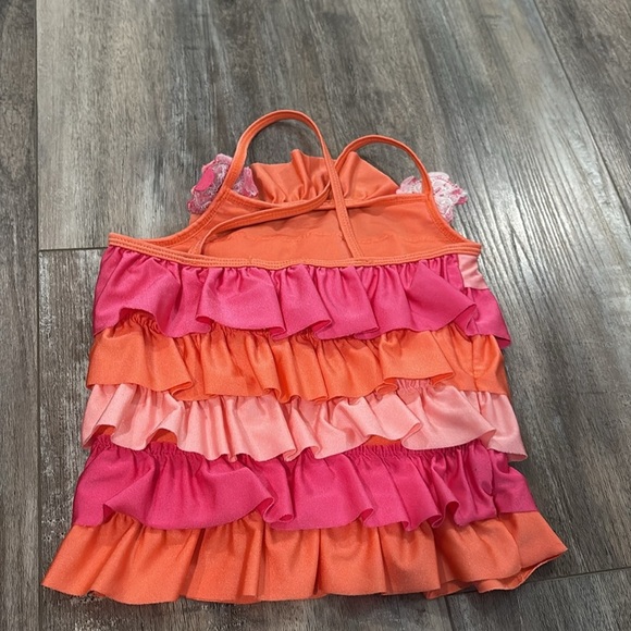 Bitty Baby Girls Tankini Bathing Suit Ruffle Top Size 6 - Picture 4 of 7